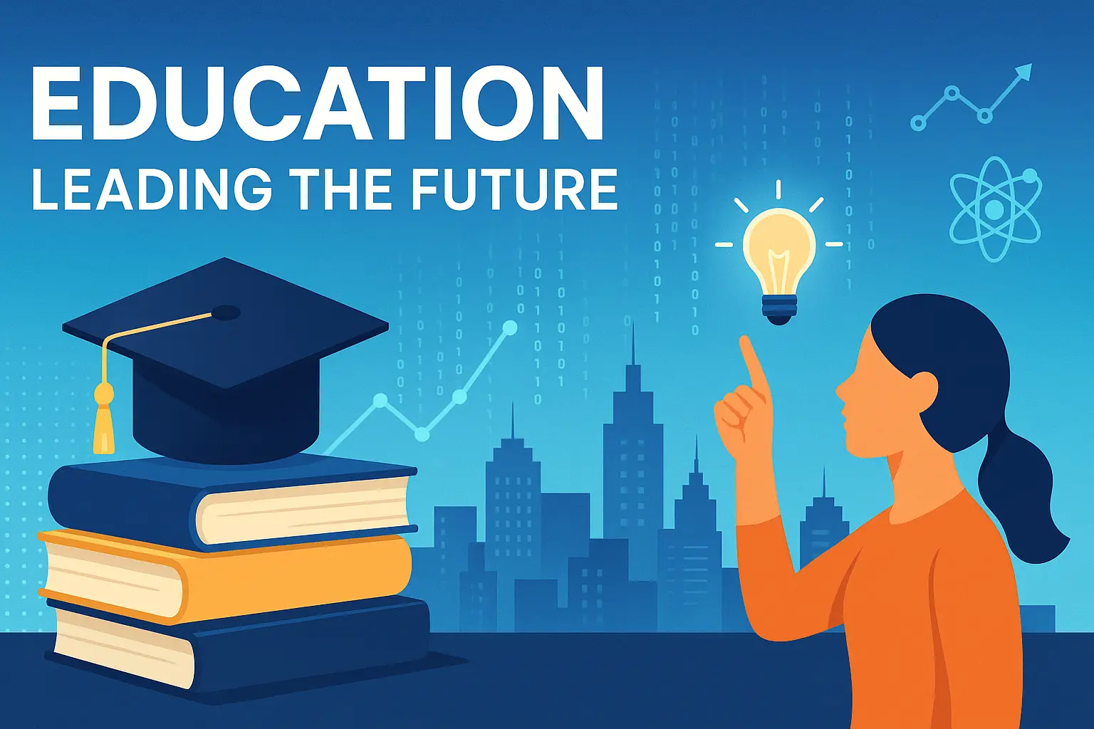 教育引领未来横幅